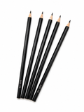 5 Pack Black HB Pencils