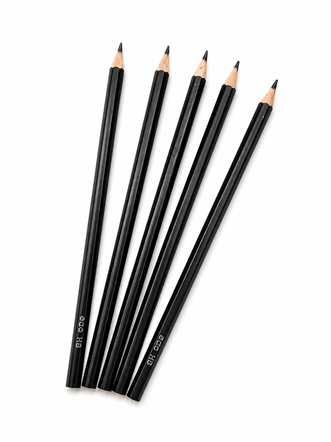 5 Pack Black HB Pencils