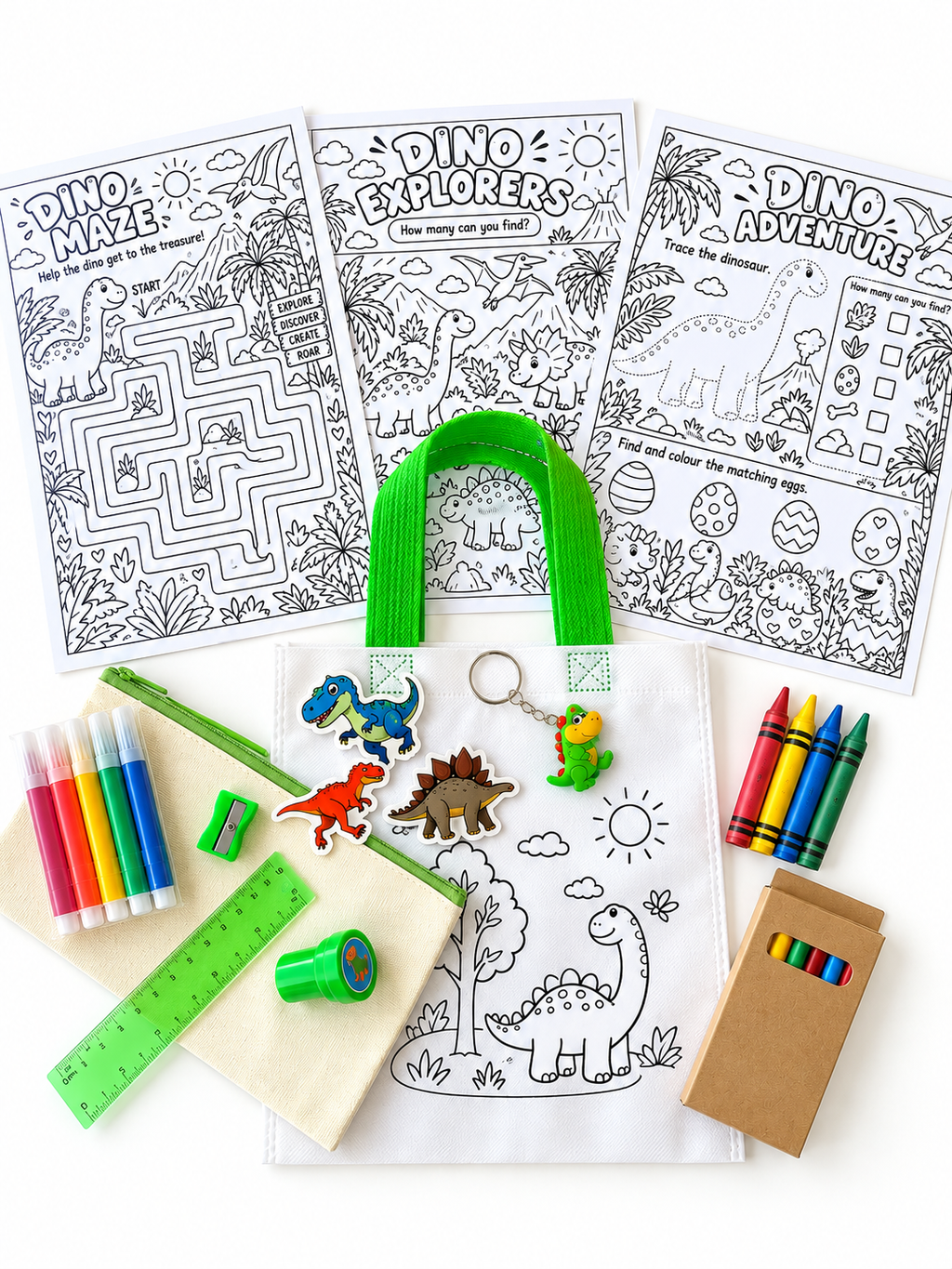 Dino Stationery Activity Kit